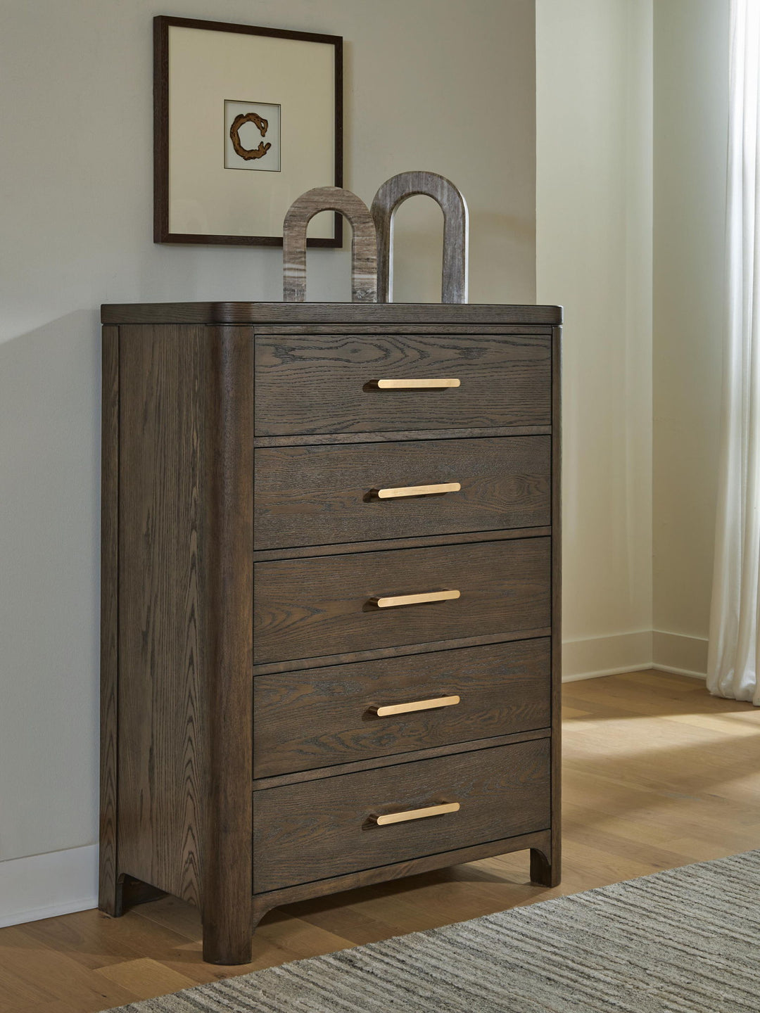 Radkin - Five Drawer Chest - Burnished Brown – alternate view 2