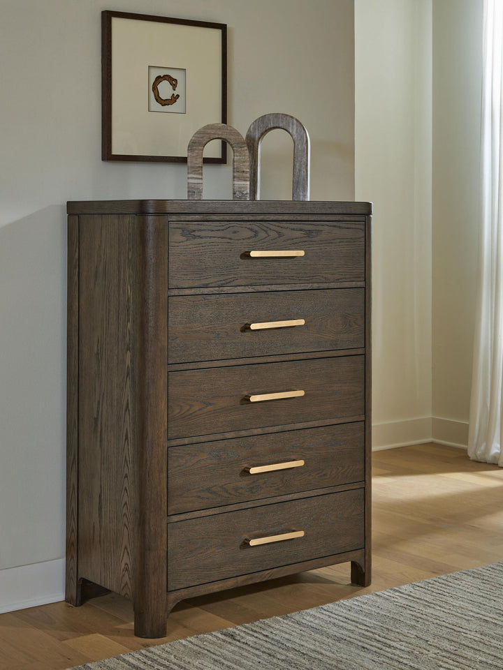 Radkin - Five Drawer Chest - Burnished Brown – alternate view 2