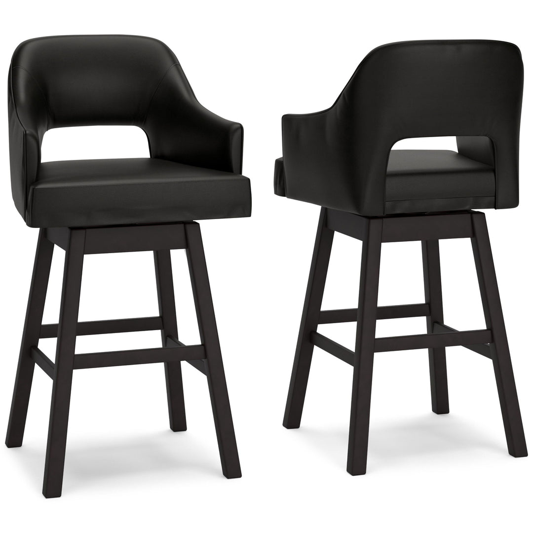 Tallenger - Upholstered Swivel Barstool (Set of 2) – alternate view 2