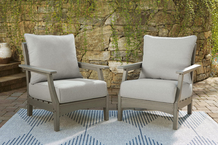 Visola - Lounge Chair w/Cushion (Set of 2) - Gray – alternate view 2