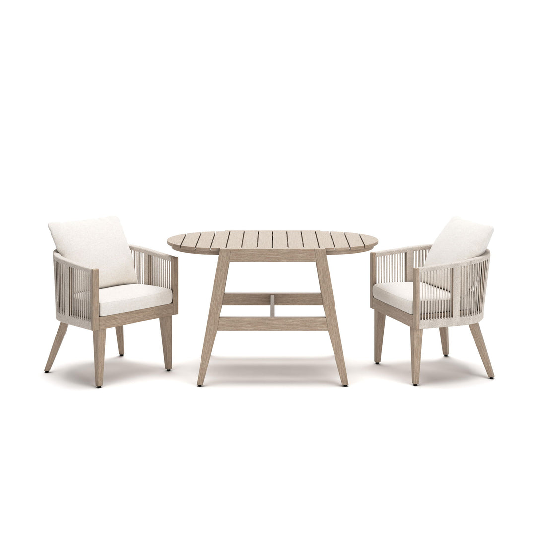 Ivory Vine - Chairs With Cushion / Table Set (Set of 3) - Beige