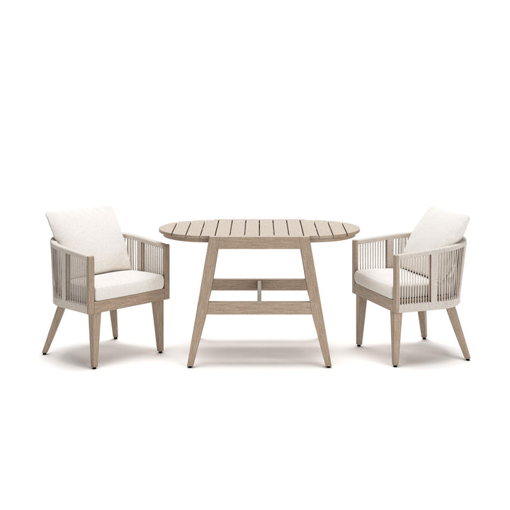 Ivory Vine - Chairs With Cushion / Table Set (Set of 3) - Beige