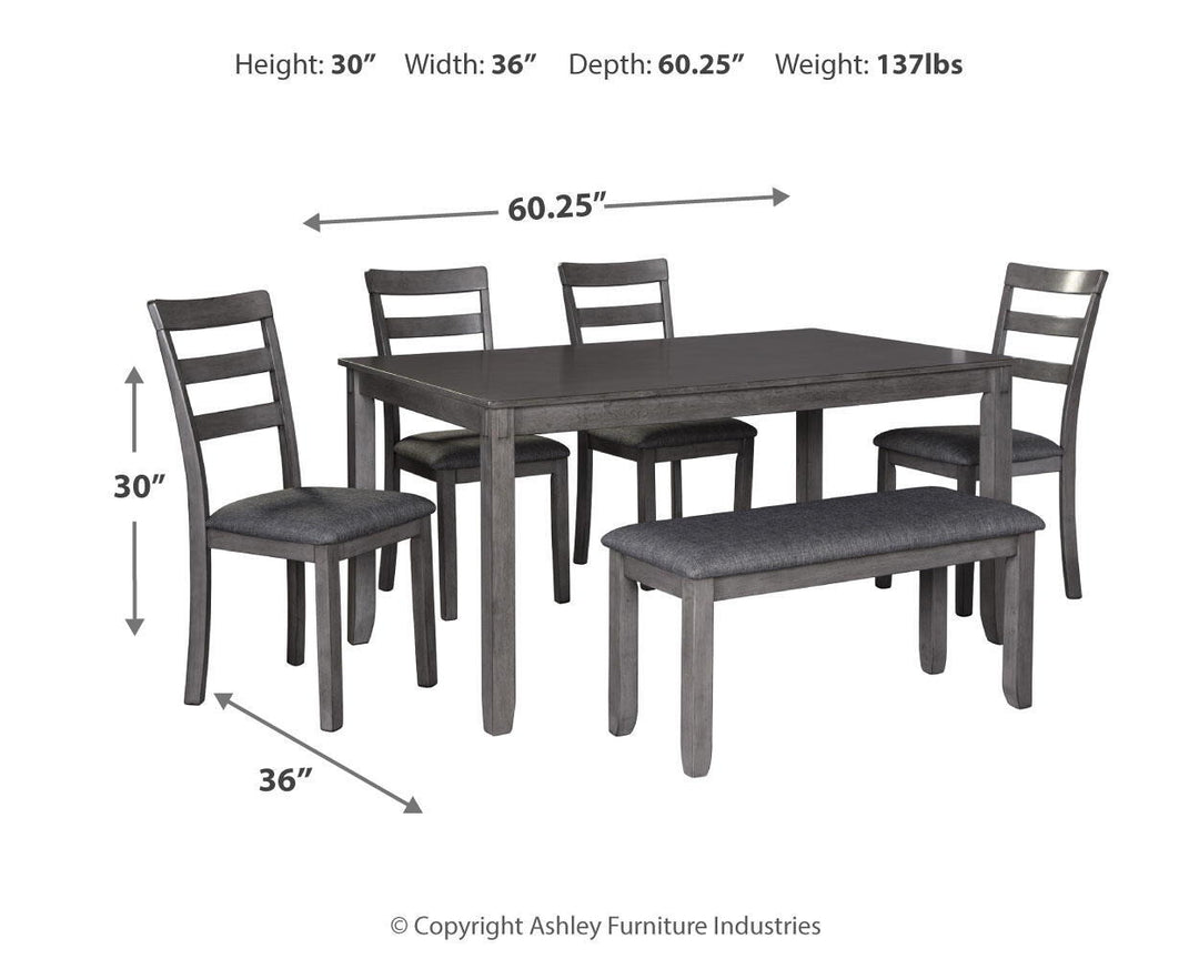 Bridson - RECT DRM Table Set (Set of 6) - Gray – alternate view 2