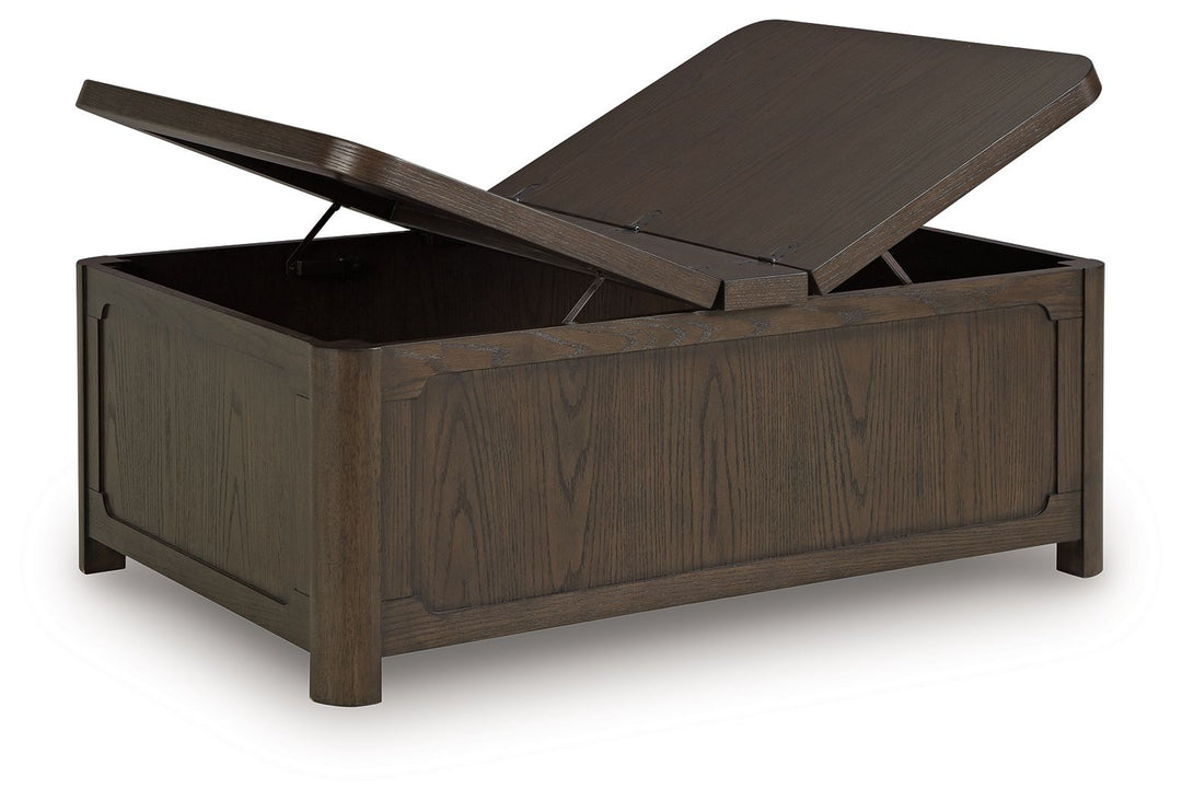 Breckington - Cocktail Table With Storage - Dark Brown – alternate view 2