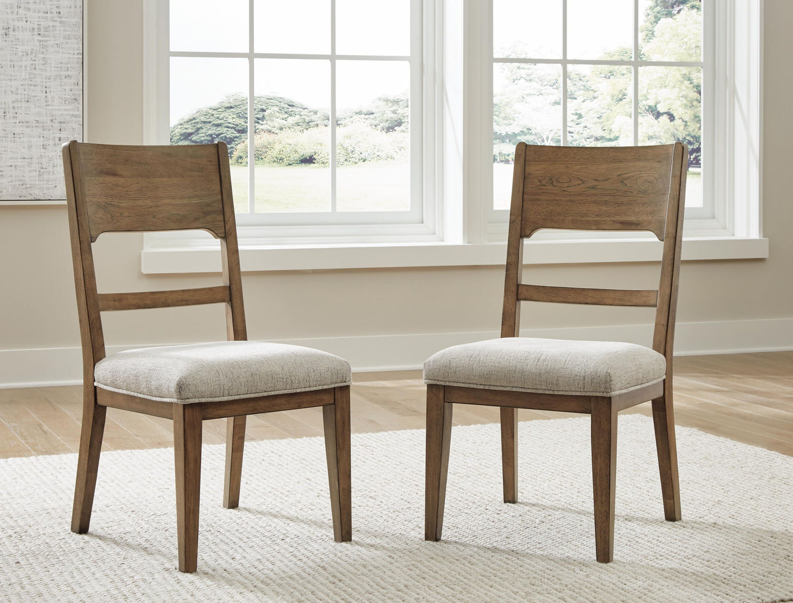 Cabalynn - Dining Uph Side Chair (Set of 2) - Oatmeal / Light Brown – alternate view 2