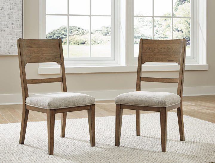 Cabalynn - Dining Uph Side Chair (Set of 2) - Oatmeal / Light Brown – alternate view 2