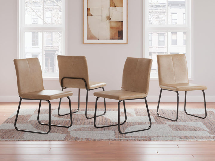 Pharwynn - Dining Upholstered Side Chair (Set of 4) - Toast – alternate view 3