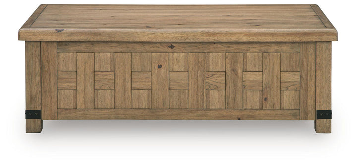 Ridgester - Lift Top Cocktail Table - Light Brown