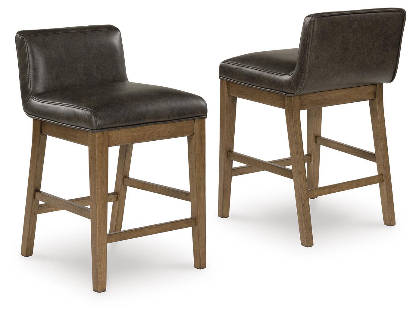 Cabalynn - Upholstered Barstool (Set of 2) - Two-tone Brown – alternate view 2
