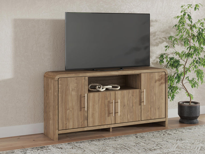 Dovander - Extra Large TV Stand - Brown – alternate view 2