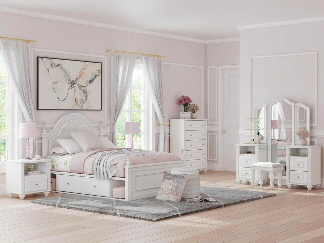 Kozlani - Vanity With Mirror - White – alternate view 3