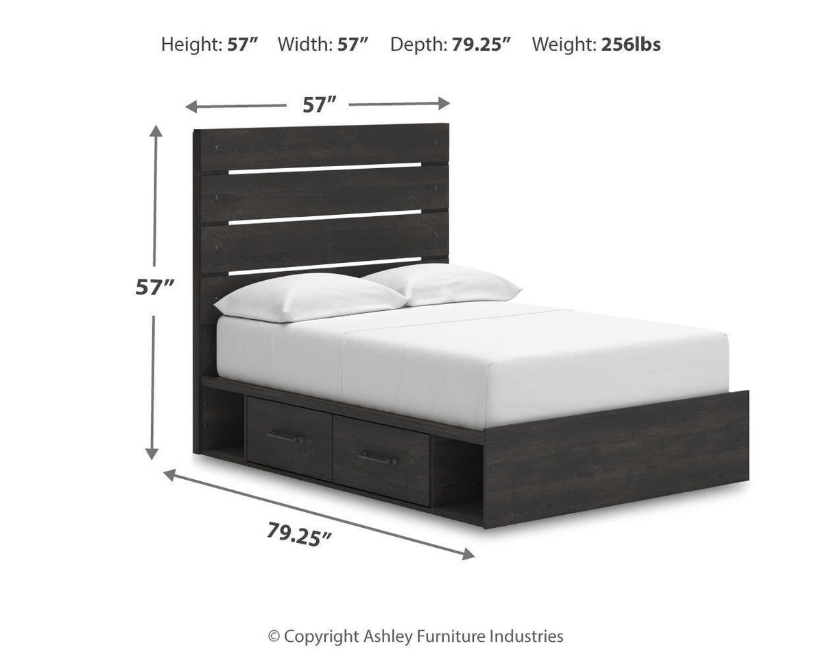 Hollivern - Panel Bed With Storage – alternate view 2