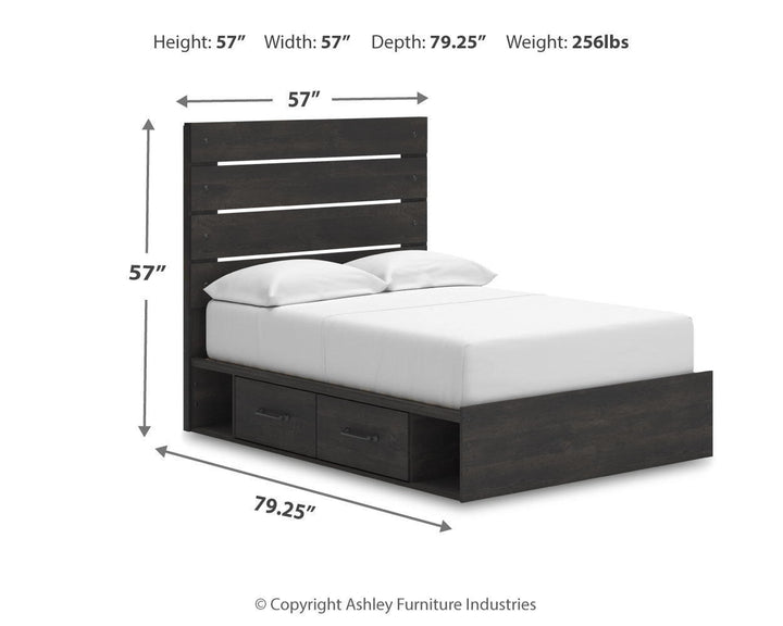 Hollivern - Panel Bed With Storage – alternate view 2