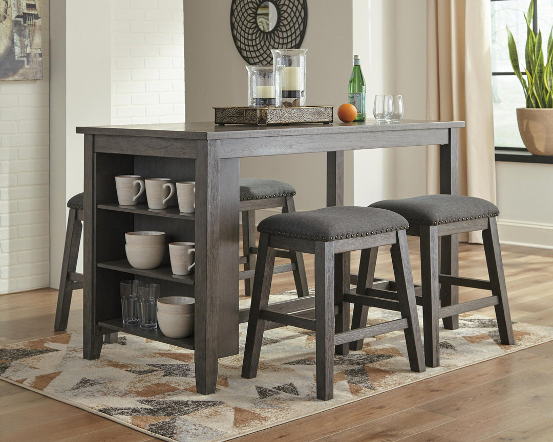 Caitbrook - Rectangular Dining Room Counter Table - Gray – alternate view 4