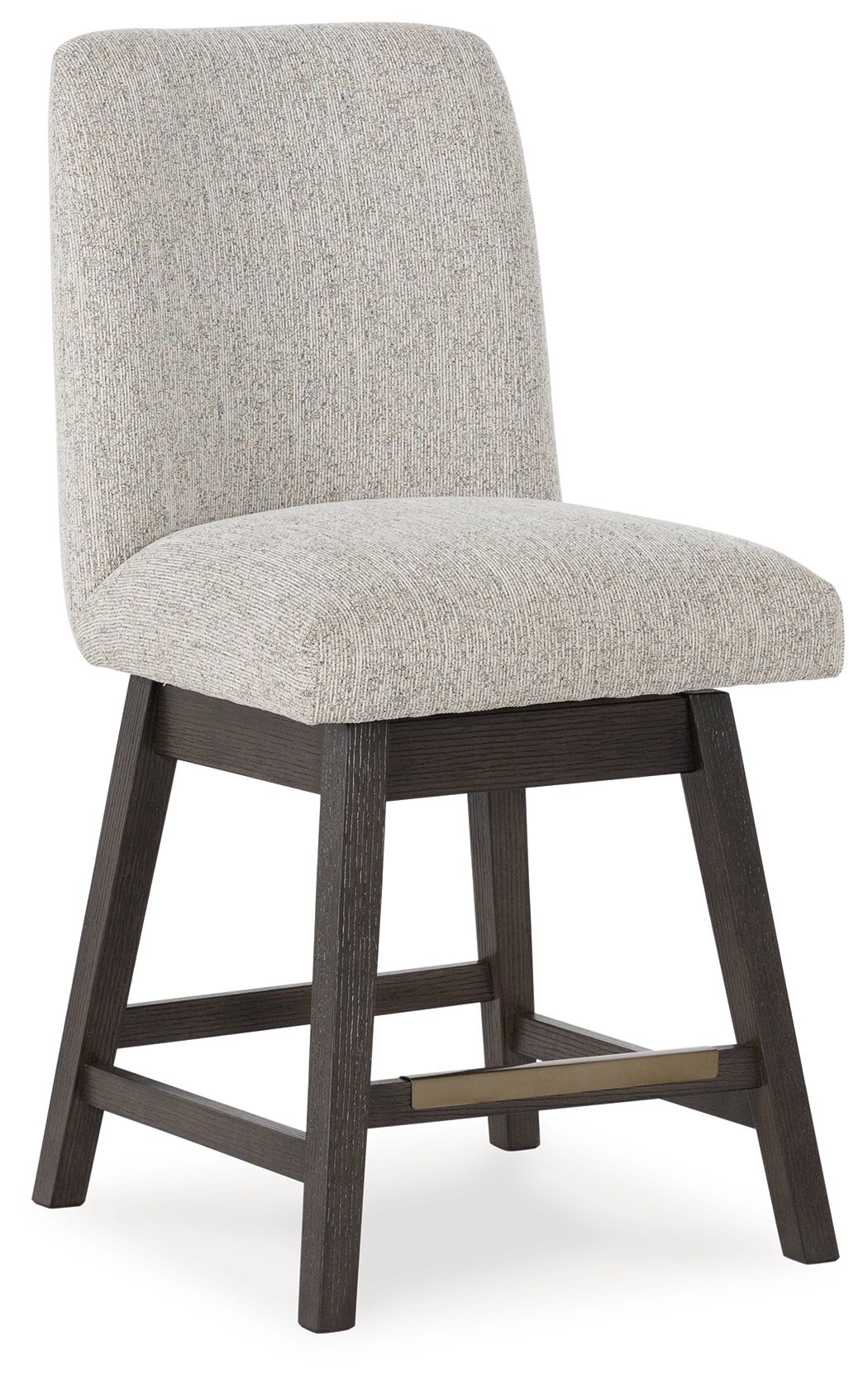 Burkhaus - Upholstered Swivel Barstool (Set of 2) - Beige / Dark Brown – alternate view 2