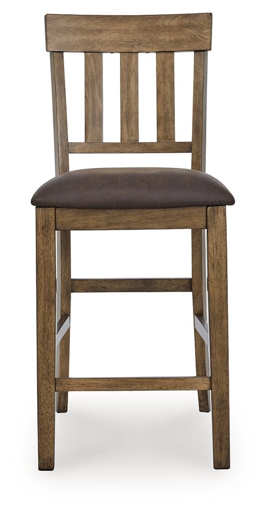 Urbinforte - Upholstered Barstool (Set of 2) - Light Brown – alternate view 3