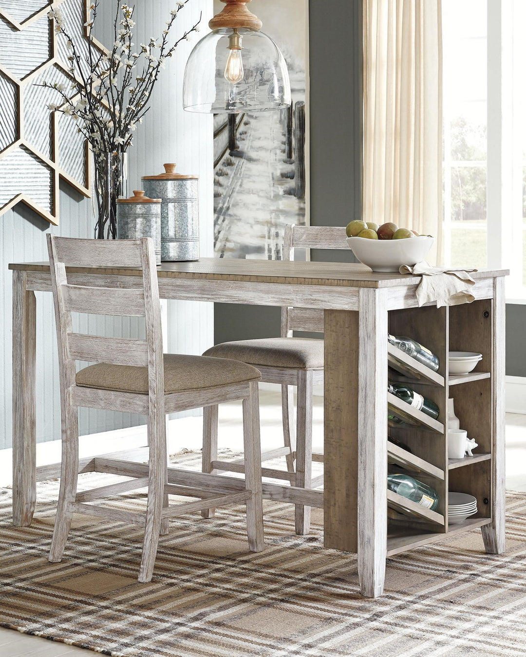 Skempton - Rectangular Counter Table With Storage - White – alternate view 3