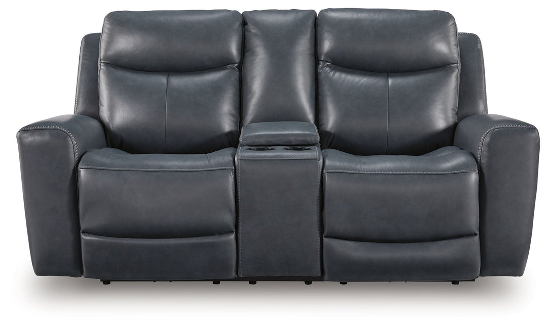 Bexhurst - Power Reclining Loveseat With Console / Adjustable Headrest