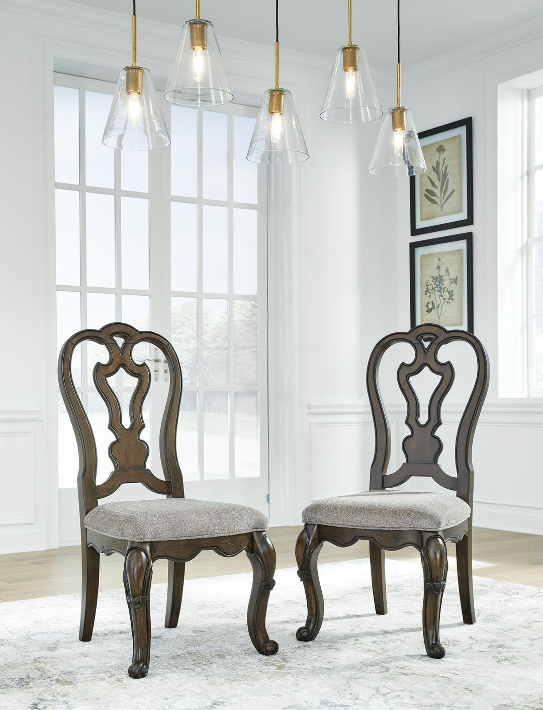 Maylee - Dining Upholstered Side Chair (Set of 2) - Dark Brown – alternate view 4