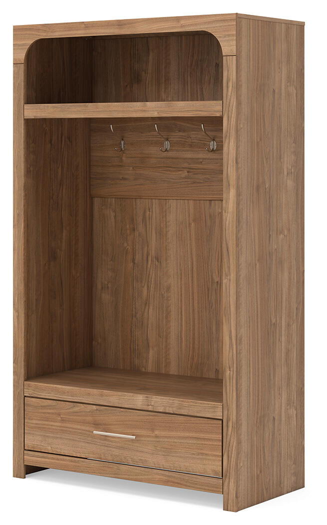 Dovander - Hall Tree With Storage Bench - Brown – alternate view 3