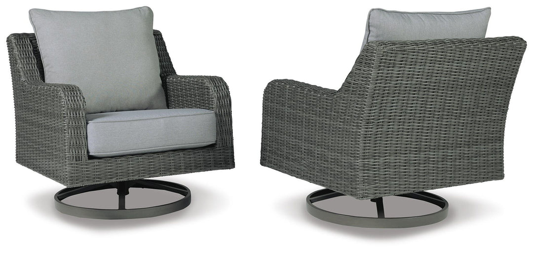 Elite Park - Swivel Lounge w/ Cushion - Gray – alternate view 2