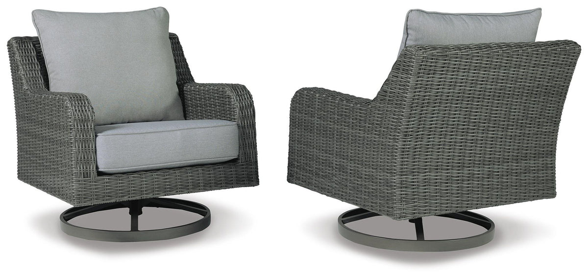 Elite Park - Swivel Lounge w/ Cushion - Gray – alternate view 2