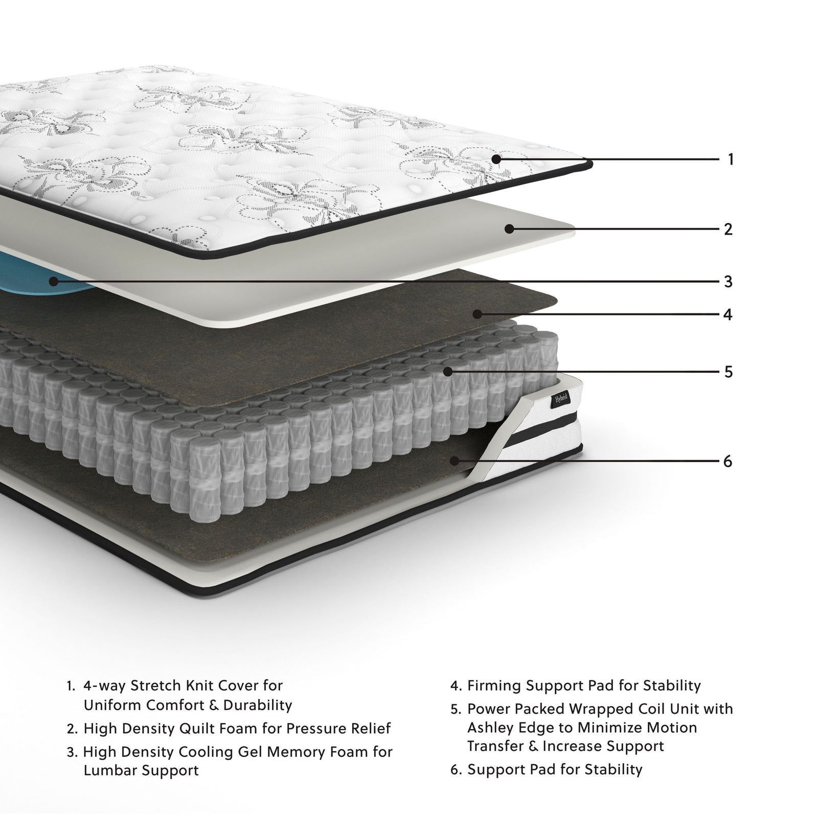Chime 10 Inch Hybrid - Medium Hybrid Mattress – alternate view 2