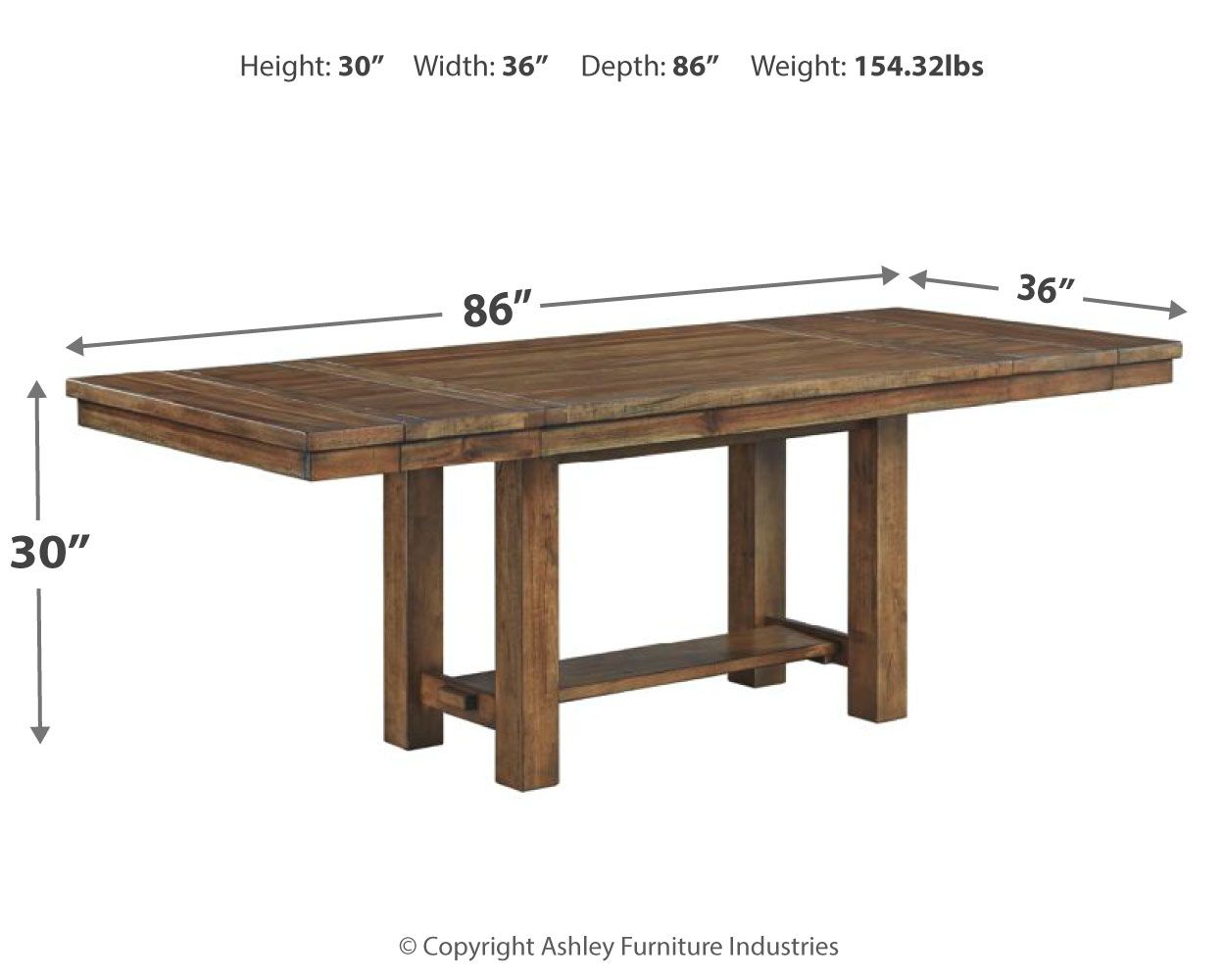 Moriville - Rectangular Dining Room Extension Table - Grayish Brown – alternate view 2