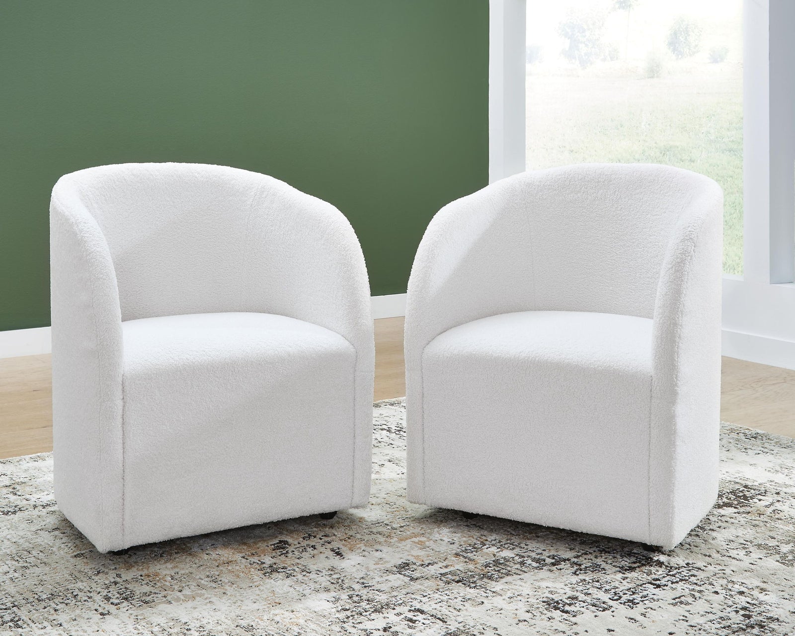 Rowanbeck - Dining Upholstered Arm Chair (Set of 2) - Ivory – alternate view 2