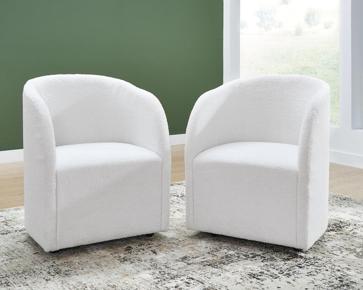 Rowanbeck - Dining Upholstered Arm Chair (Set of 2) - Ivory – alternate view 2