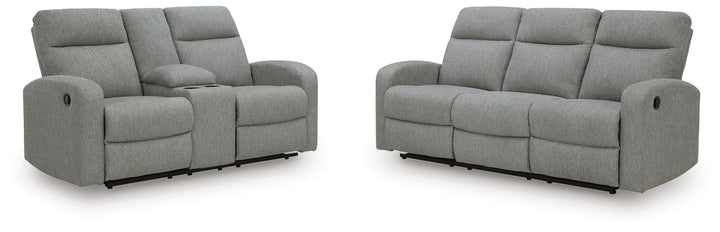 Gauntlet - 2 Pc. - Reclining Sofa And Loveseat - Sterling