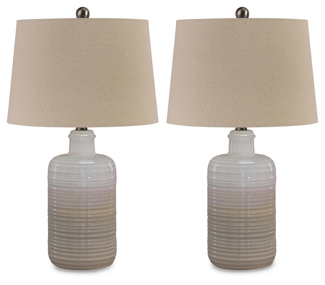 Marnina - Ceramic Table Lamp (Set of 2) - Taupe