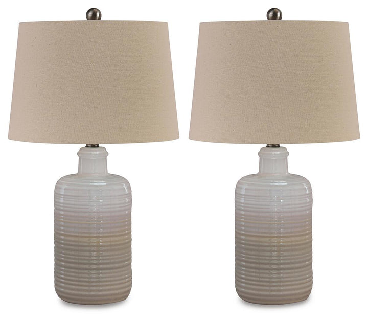 Marnina - Ceramic Table Lamp (Set of 2) - Taupe