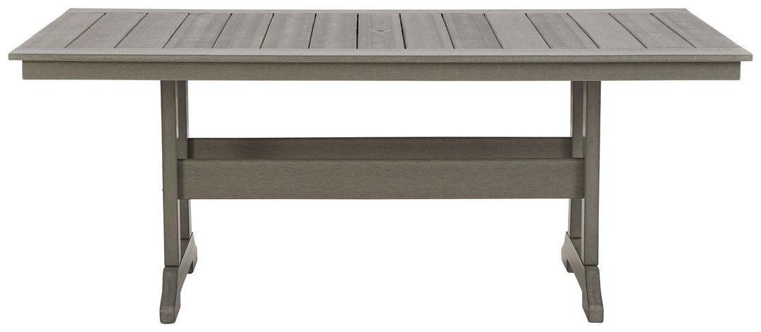Visola - RECT Dining Table w/Umb OPT - Gray – alternate view 3