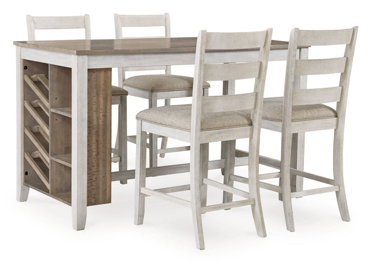 Skempton - Rectangular Counter Table With Storage - White