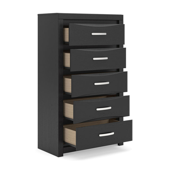 Stabotta - Five Drawer Chest - Black