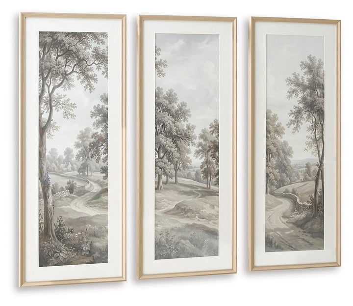 Dixonburg - Wall Art Set (Set of 3) - Taupe / Gray