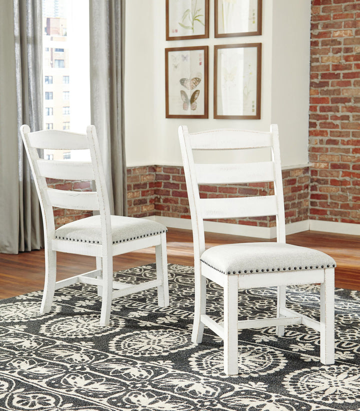 Valebeck - Dining UPH Side Chair (Set of 2) - Beige / White – alternate view 3