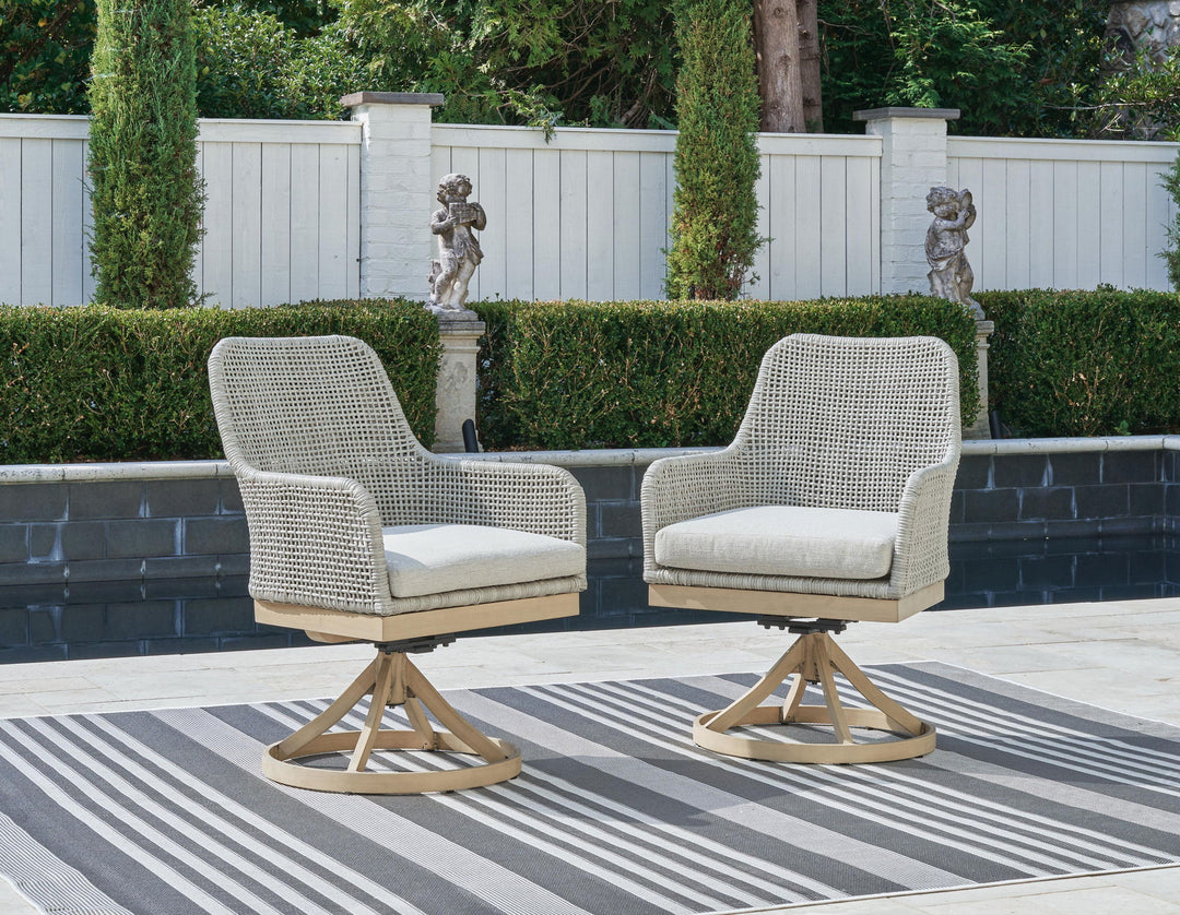 Seton Creek - Swivel Chair With Cushion (Set of 2) - Gray – alternate view 4