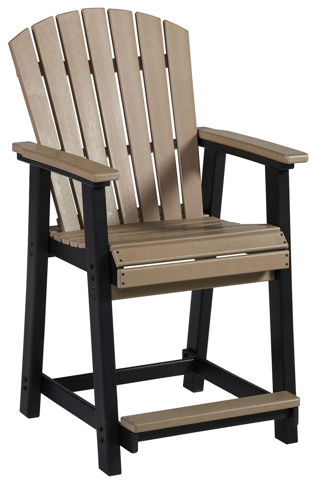 Fairen Trail - Barstool (Set of 2) - Black / Driftwood – alternate view 2
