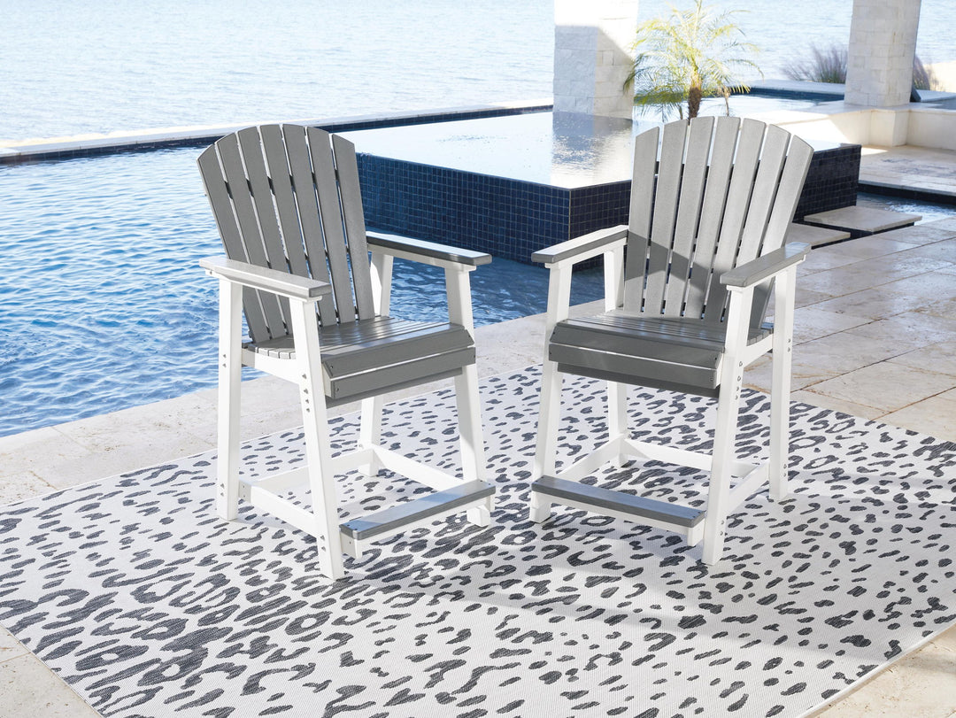 Transville - Barstool (Set of 2) - Gray / White – alternate view 2