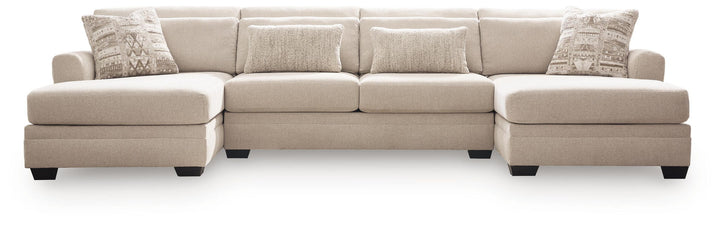 Mandi Point - 3-Piece Double Chaise Sleeper Sectional - Marble