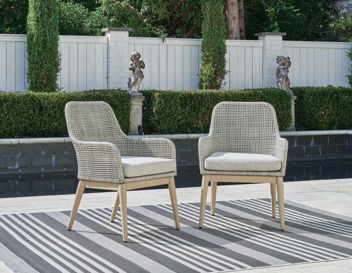 Seton Creek - Arm Chair With Cushion (Set of 2) - Gray – alternate view 3