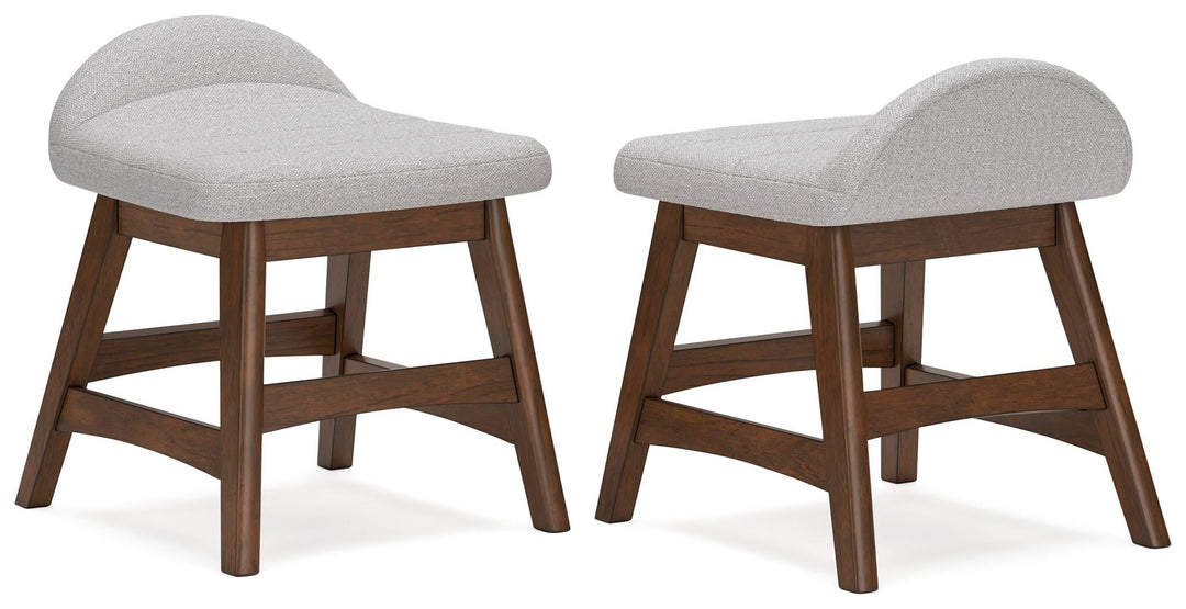 Lyncott - Home Office Desk Chair - Light Gray / Brown – alternate view 4