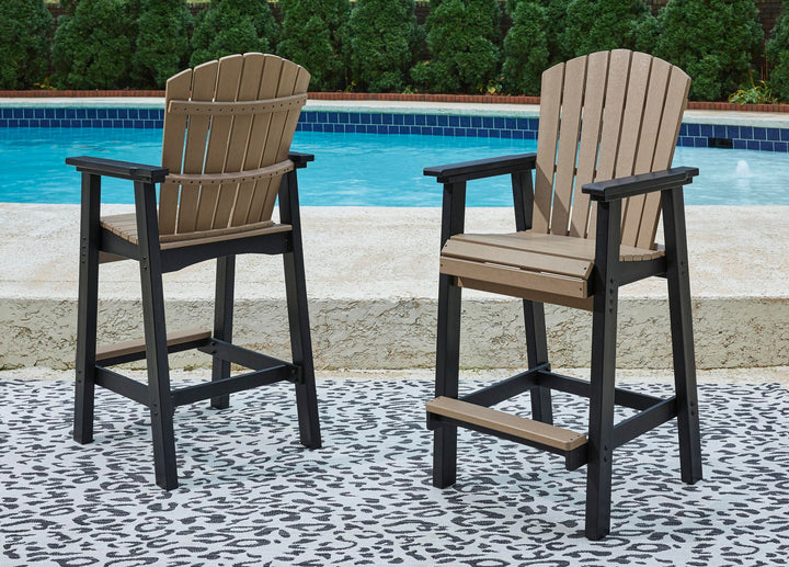 Fairen Trail - Tall Barstool (Set of 2) - Black / Driftwood – alternate view 3