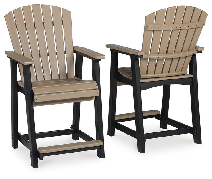 Fairen Trail - Barstool (Set of 2) - Black / Driftwood – alternate view 3
