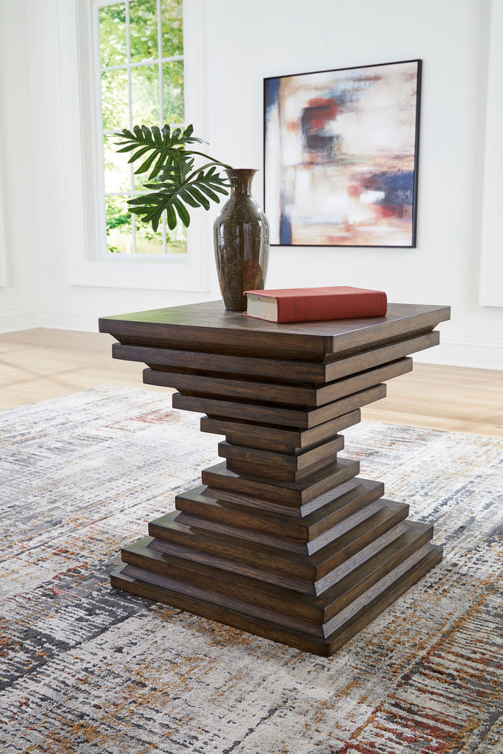 Hannodream - Square End Table - Warm Brown