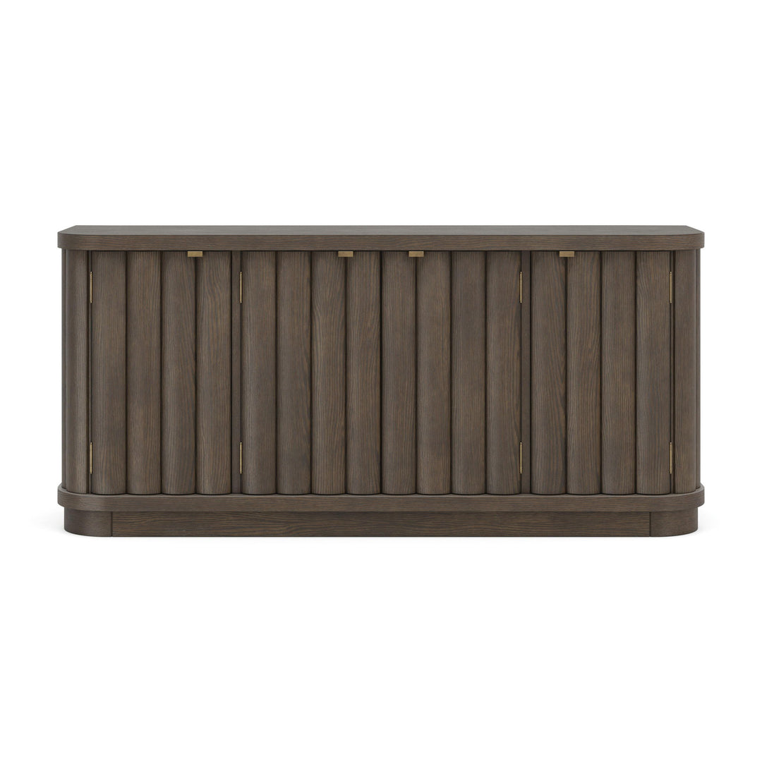 Darimore - Extra Large TV Stand - Burnished Brown