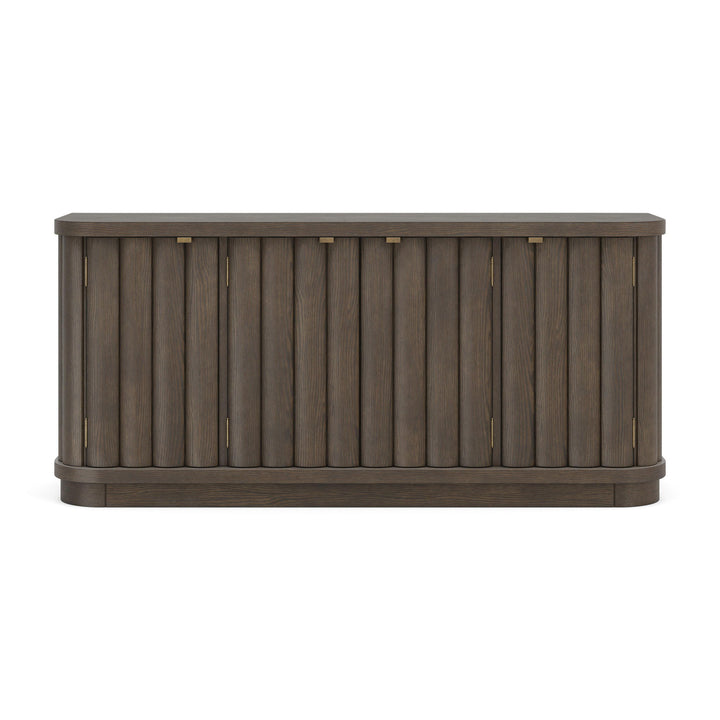Darimore - Extra Large TV Stand - Burnished Brown