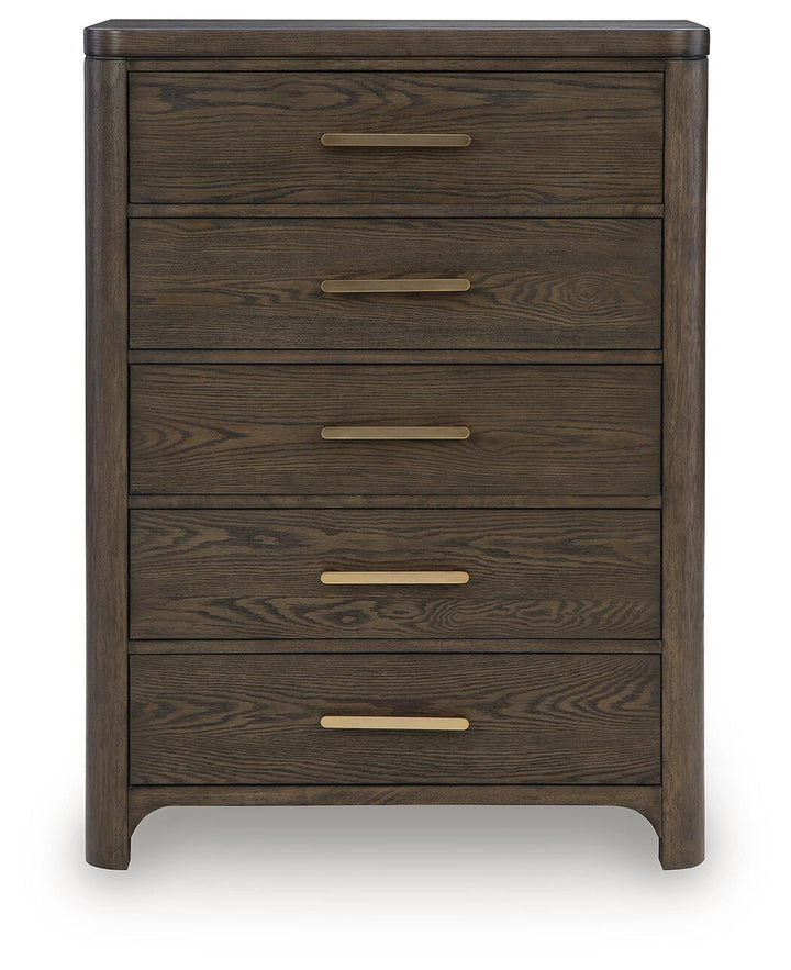 Radkin - Five Drawer Chest - Burnished Brown – alternate view 4